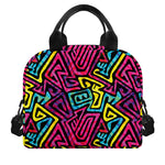 Psychedelic Funky Pattern Print Insulated Lunch Bag