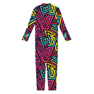 Psychedelic Funky Pattern Print Jumpsuit