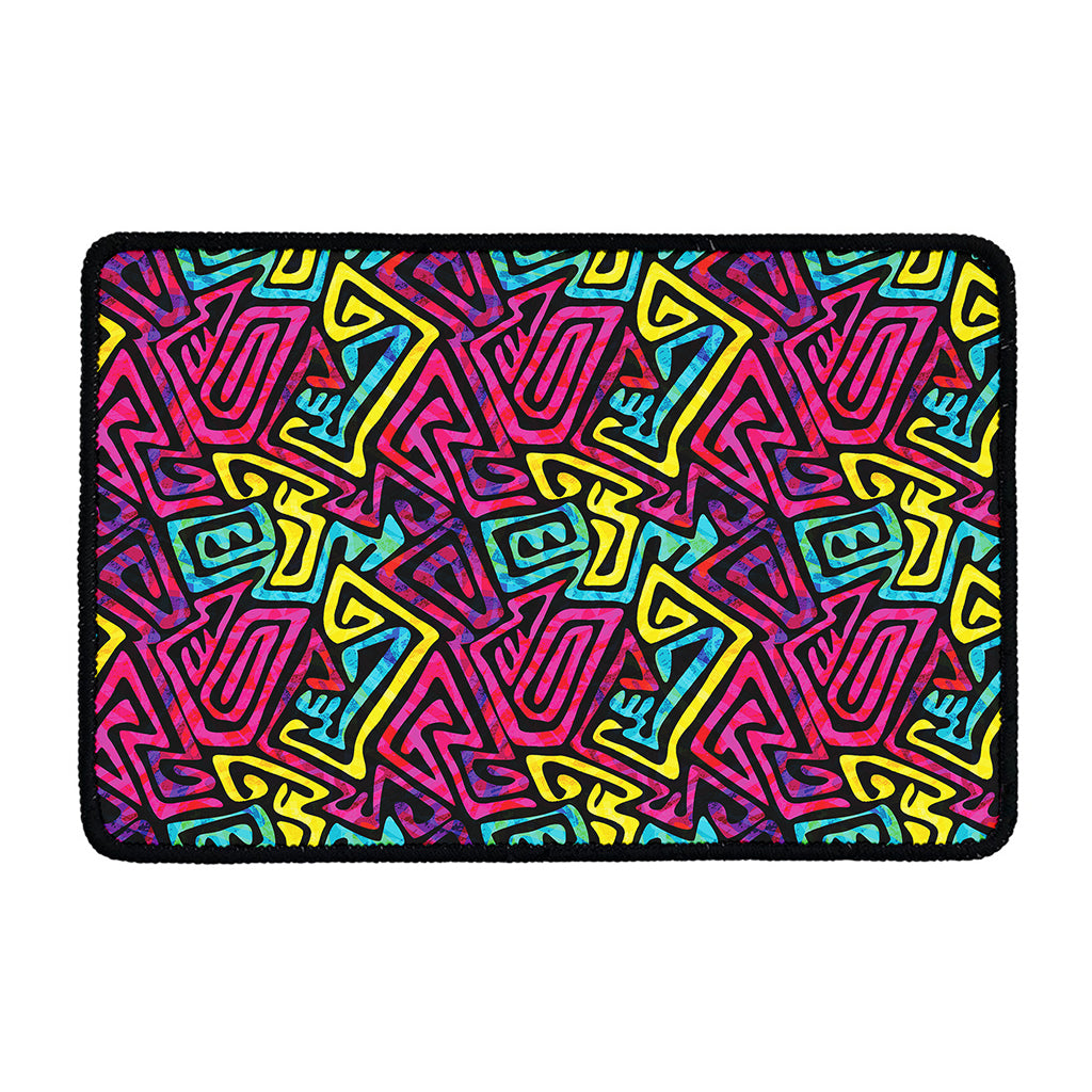 Psychedelic Funky Pattern Print Kitchen Mat