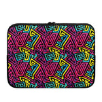 Psychedelic Funky Pattern Print Laptop Sleeve