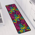 Psychedelic Funky Pattern Print Long Kitchen Mat