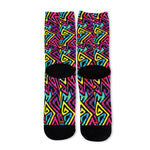 Psychedelic Funky Pattern Print Long Socks