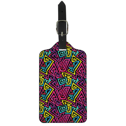 Psychedelic Funky Pattern Print Luggage Tag