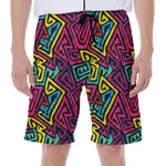 Psychedelic Funky Pattern Print Men's Beach Shorts