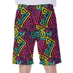 Psychedelic Funky Pattern Print Men's Beach Shorts