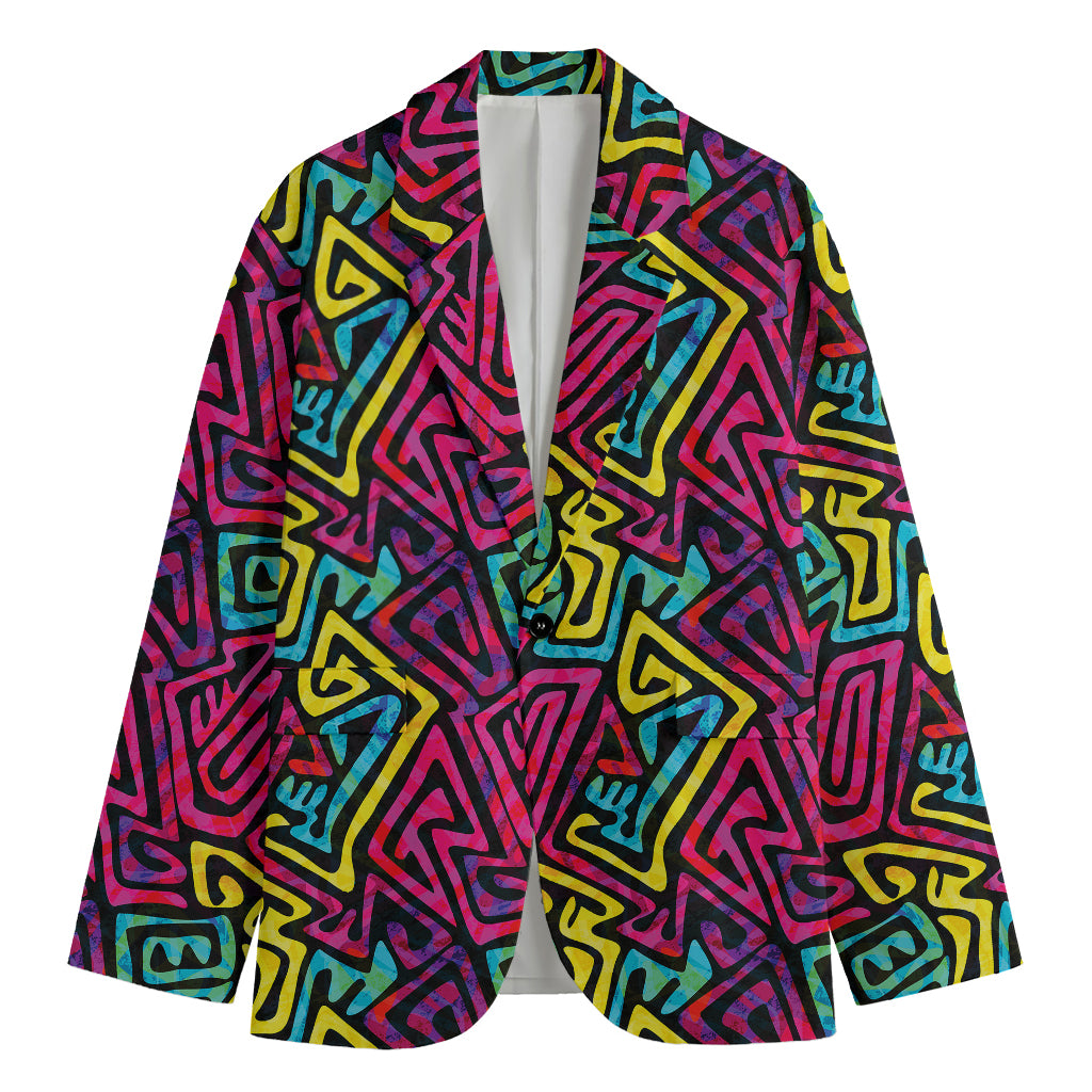 Psychedelic Funky Pattern Print Men's Blazer