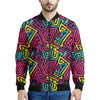 Psychedelic Funky Pattern Print Men's Bomber Jacket