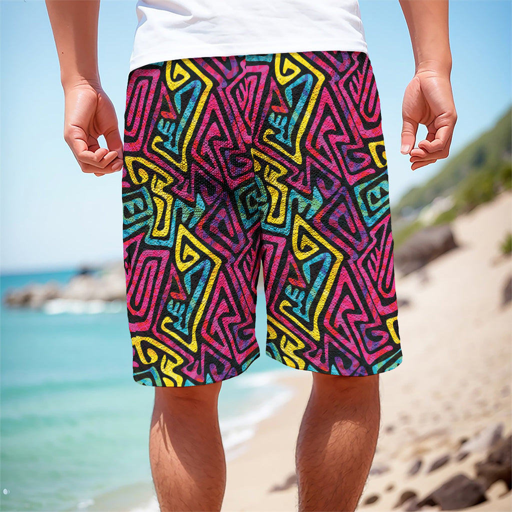 Psychedelic Funky Pattern Print Men's Cargo Shorts