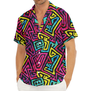 Psychedelic Funky Pattern Print Men's Deep V-Neck Shirt