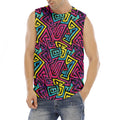 Psychedelic Funky Pattern Print Men's Fitness Tank Top