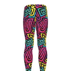 Psychedelic Funky Pattern Print Men's leggings