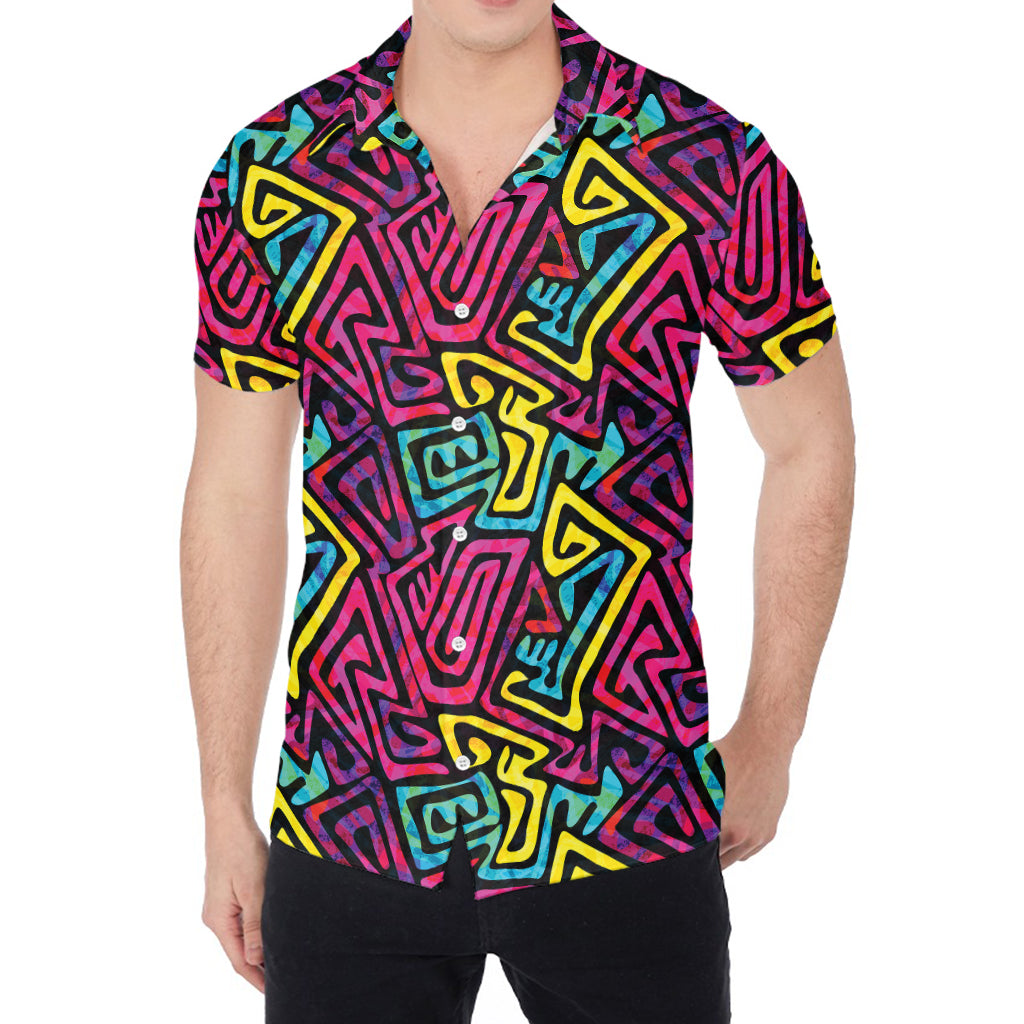 Psychedelic Funky Pattern Print Men's Shirt