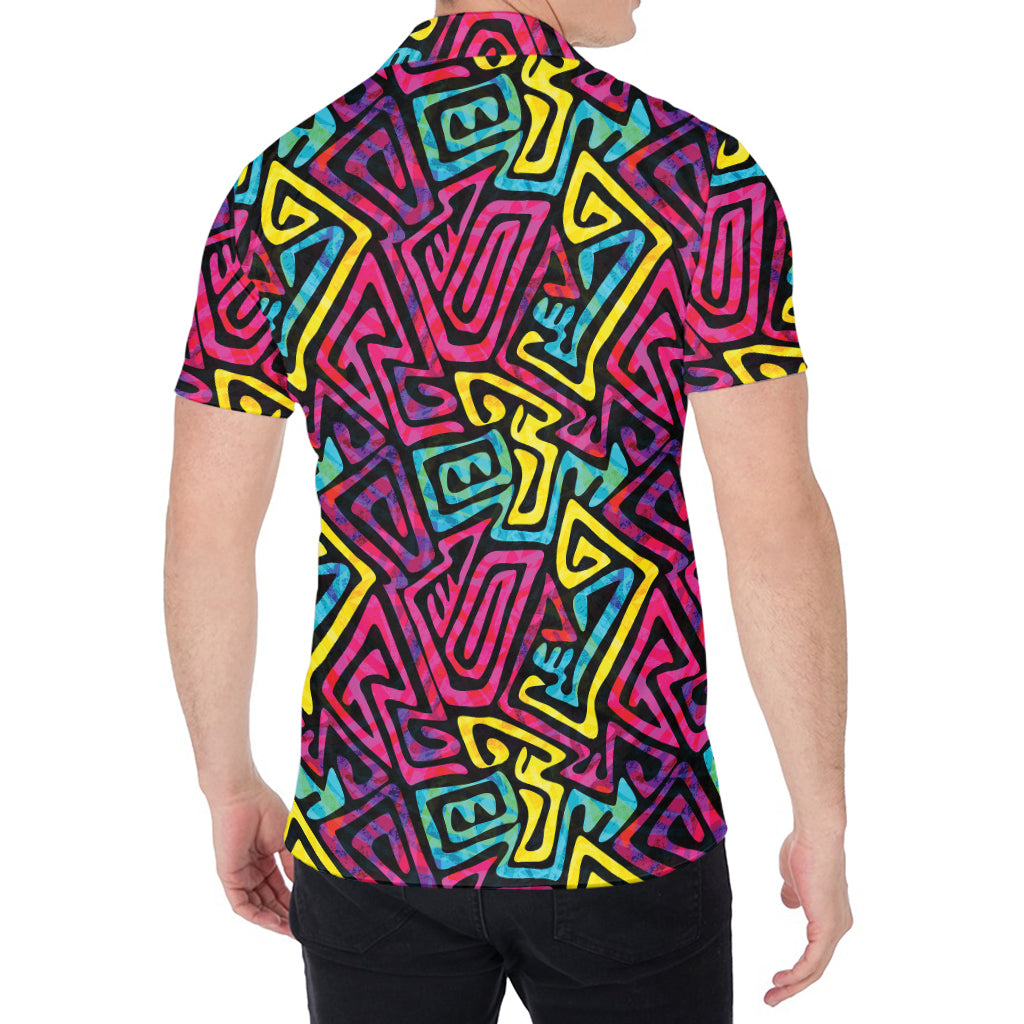 Psychedelic Funky Pattern Print Men's Shirt