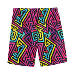 Psychedelic Funky Pattern Print Men's Sports Shorts