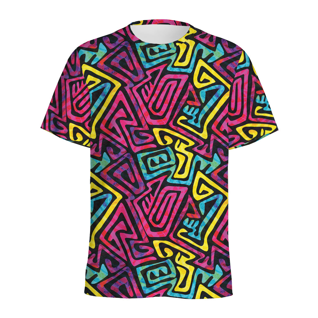 Psychedelic Funky Pattern Print Men's Sports T-Shirt