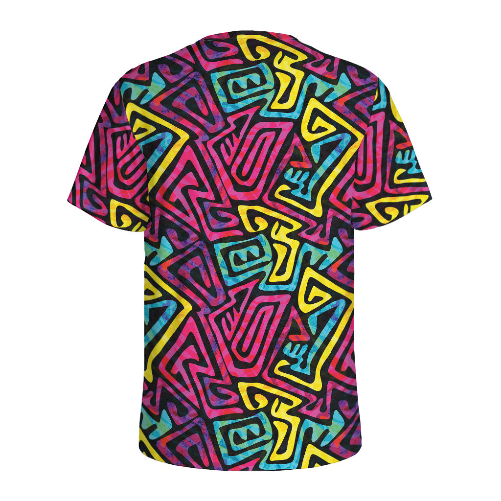 Psychedelic Funky Pattern Print Men's Sports T-Shirt