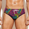 Psychedelic Funky Pattern Print Men's Swim Briefs