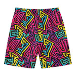 Psychedelic Funky Pattern Print Men's Swim Trunks