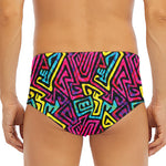 Psychedelic Funky Pattern Print Men's Triangle Swim Briefs