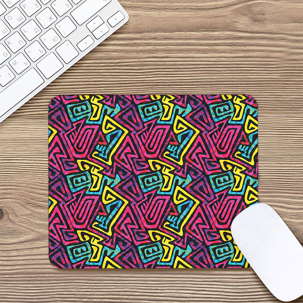 Psychedelic Funky Pattern Print Mouse Pad