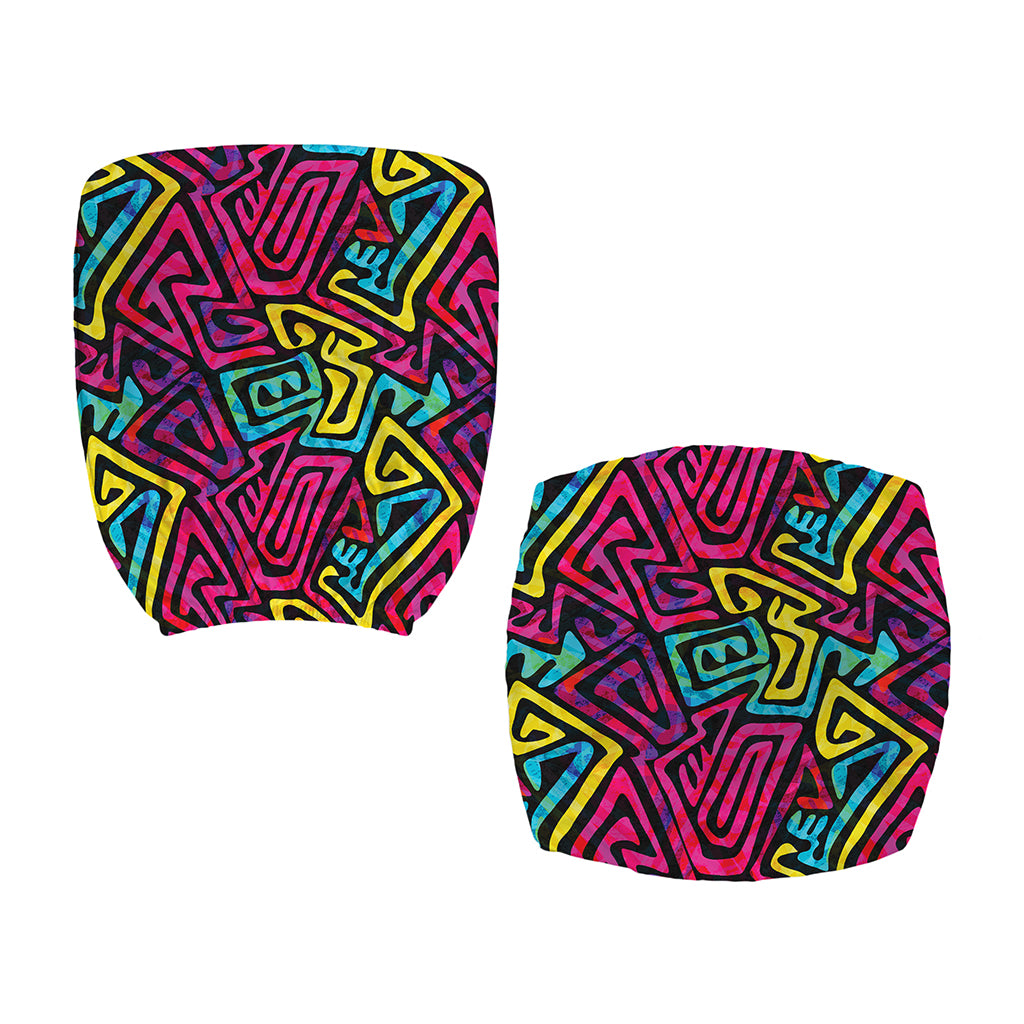 Psychedelic Funky Pattern Print Office Chair Cover