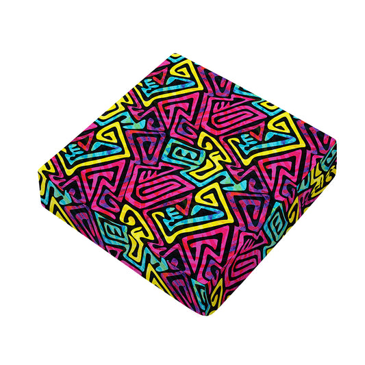 Psychedelic Funky Pattern Print Outdoor Seat Cushion Cover