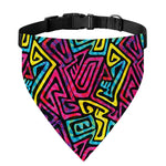 Psychedelic Funky Pattern Print Over The Collar Dog Bandana