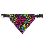 Psychedelic Funky Pattern Print Over The Collar Dog Bandana