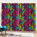 Psychedelic Funky Pattern Print Pencil Pleat Curtains