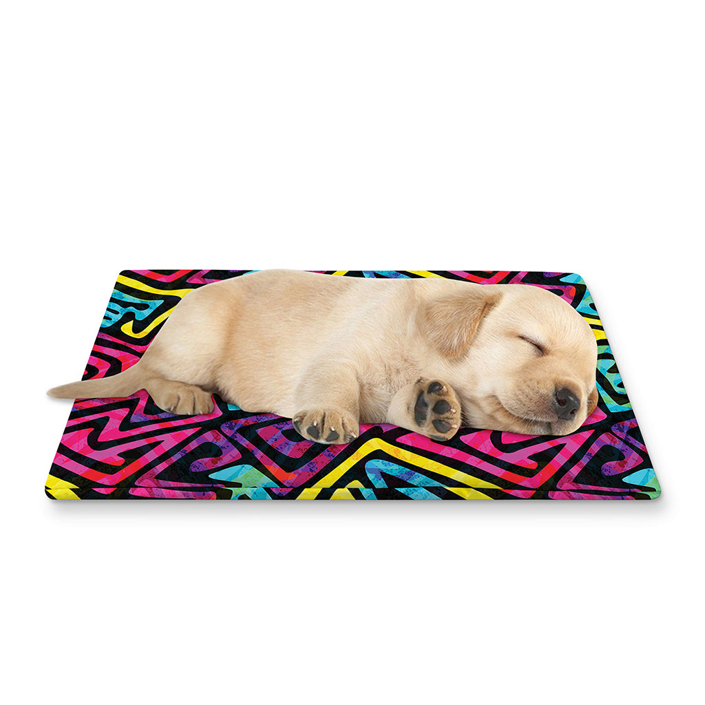 Psychedelic Funky Pattern Print Pet Cooling Mat Cover