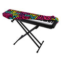 Psychedelic Funky Pattern Print Piano Keyboard Cover