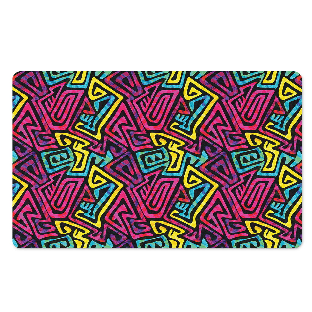 Psychedelic Funky Pattern Print Polyester Doormat