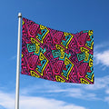 Psychedelic Funky Pattern Print Polyester Flag