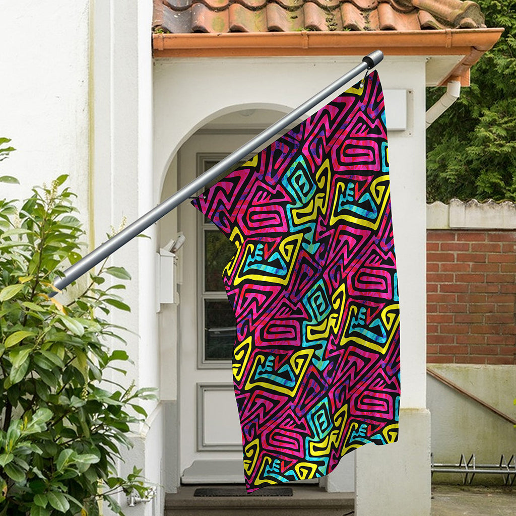 Psychedelic Funky Pattern Print Polyester Flag