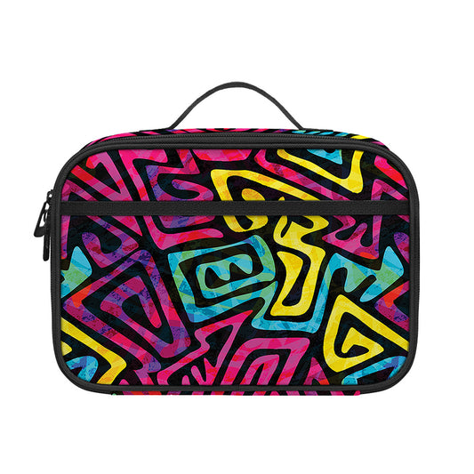 Psychedelic Funky Pattern Print Portable Lunch Bag