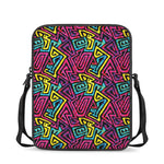 Psychedelic Funky Pattern Print Rectangular Crossbody Bag