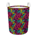 Psychedelic Funky Pattern Print Round Laundry Basket