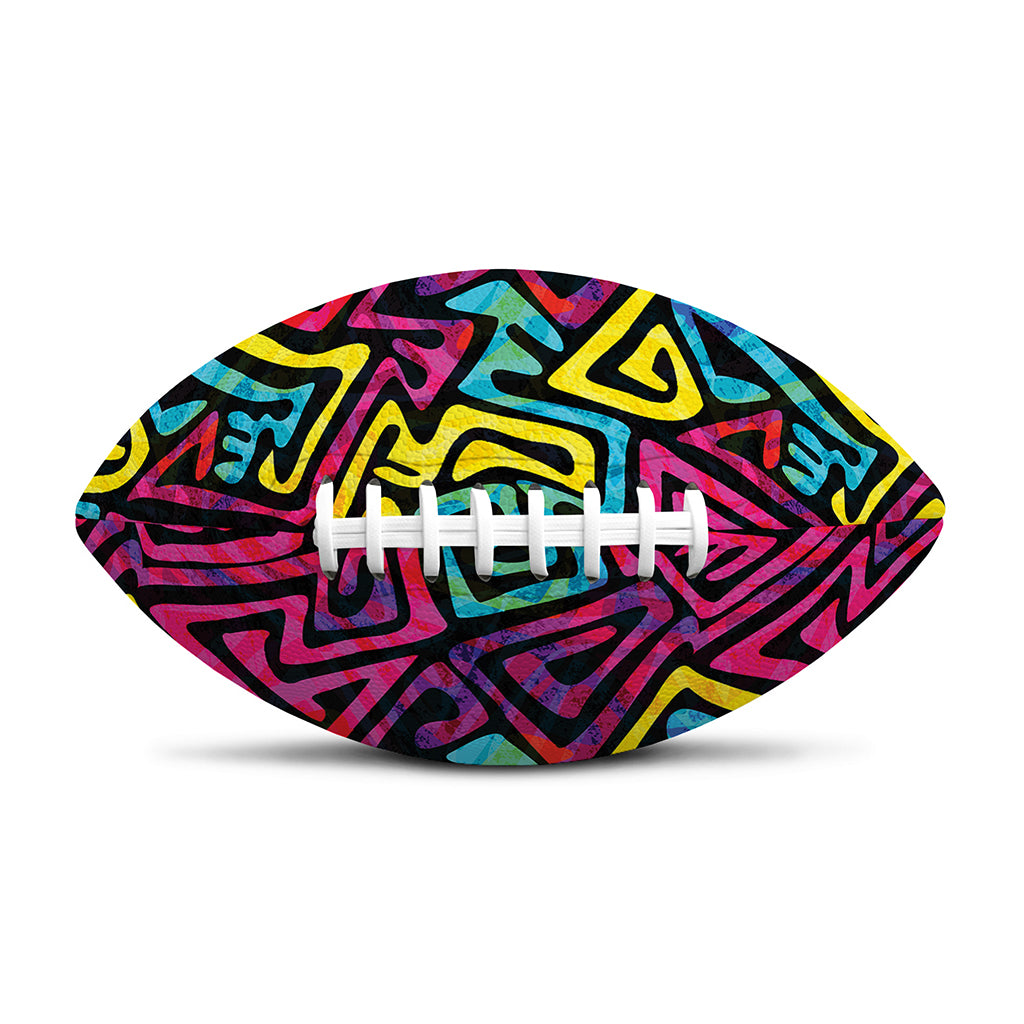 Psychedelic Funky Pattern Print Rugby Ball