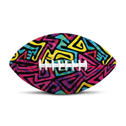 Psychedelic Funky Pattern Print Rugby Ball