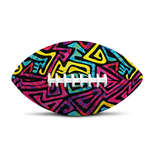 Psychedelic Funky Pattern Print Rugby Ball