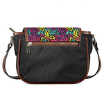 Psychedelic Funky Pattern Print Saddle Bag