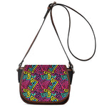 Psychedelic Funky Pattern Print Saddle Bag