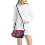 Psychedelic Funky Pattern Print Saddle Bag