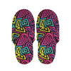 Psychedelic Funky Pattern Print Slippers