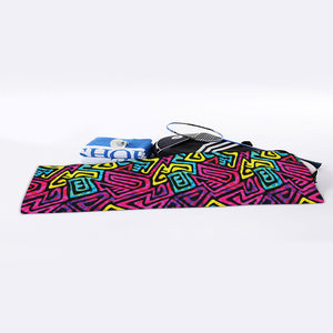 Psychedelic Funky Pattern Print Sports Towel