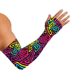Psychedelic Funky Pattern Print Sun Protection Arm Sleeves