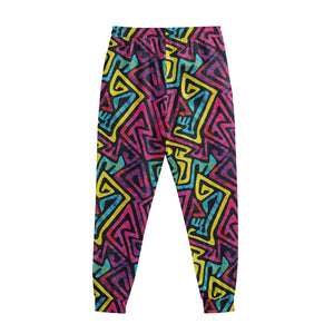 Psychedelic Funky Pattern Print Sweatpants