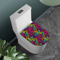 Psychedelic Funky Pattern Print Toilet Lid Cover