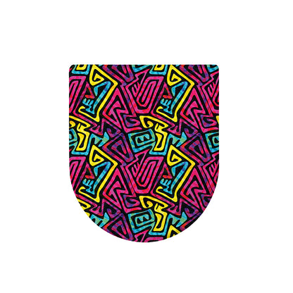 Psychedelic Funky Pattern Print Toilet Lid Cover