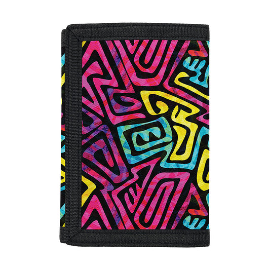 Psychedelic Funky Pattern Print Trifold Wallet